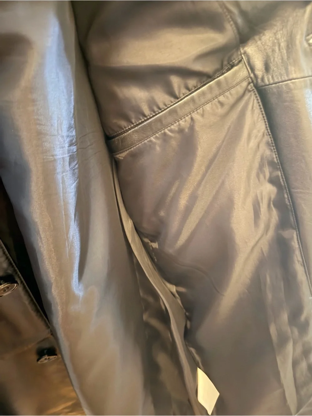 Michael Michelle Leather Blazer